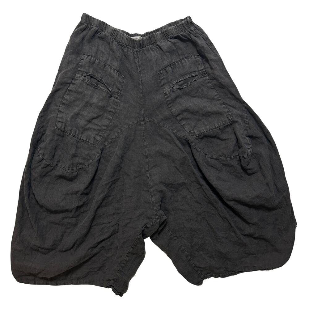 Y2K 00's Meo Meli Made In Italy Wide Leg Harem Balloon Pants Black Size 28